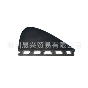 Aileron de planche de surf Upsurf en fibre de carbone noir KC Single Tap - Product Image 1