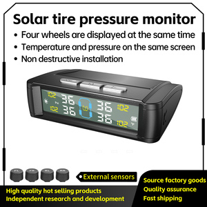 Système de surveillance de pression des pneus numérique universel pour camping-car, compatible solaire, 4 capteurs, avec jauge 3.7V, pour berlines et SUV, vente en gros - Product Image 2