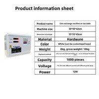 Comptoir de bar compact et portable, machine de change de devises intégrée murale en alliage, fonctionnant à monnayeur, avec distribution de billets et code QR