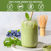 Poudre de thé matcha biologique saveur myrtille certifiée UE et NOP, qualité cérémoniale, pour crème glacée au matcha myrtille