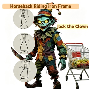 Figura Decorativa de Jack el Payaso para <span class=keywords><strong>Halloween</strong></span> con Soporte Metálico Interno - Figura Decorativa Resistente para Fiestas de Casas Encantadas - Product Image 1