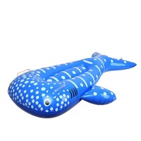Bouée gonflable en PVC HQ 120*75cm en forme de baleine bleue pour enfant, pour la piscine et le surf