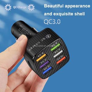 6USB QC3.0 Fast Charging Car Charging Square 6-port Mobile Phone Charger QC3.0 Fast Charging Head Wholesale - Product Image 2