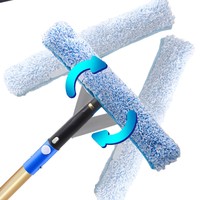 Applicateur d'eau durable d'usine, raclette pour le nettoyage des fenêtres, éponge à laver en microfibre 360, brosse pour le nettoyage du verre