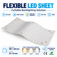 Lembar LED Perekat Sendiri Tanpa Solder, Lembar LED Lentur, Panel LED untuk Penerangan Belakang Onyx, Meja Marmer, dan Penggunaan Meja Resepsionis