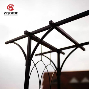 <span class=keywords><strong>Arche</strong></span> de <span class=keywords><strong>jardin</strong></span> moderne en aluminium thermolaqué imperméable pour plantes grimpantes, ornement de treillis, portail de mariage - Product Image 4