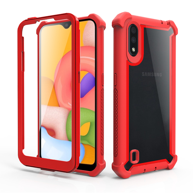 Unique Shockproof Heat Dissipation Soft TPU+PC Space Phone Shell for Samsung Galaxy A01
