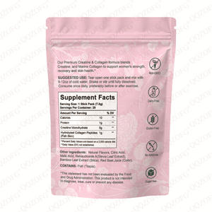 Bâtonnets de <span class=keywords><strong>créatine</strong></span> et de collagène pour femmes adultes personnalisés OEM pour la croissance musculaire santé de la peau soutien immunitaire-poudre de monohydrate de <span class=keywords><strong>créatine</strong></span> - Product Image 4