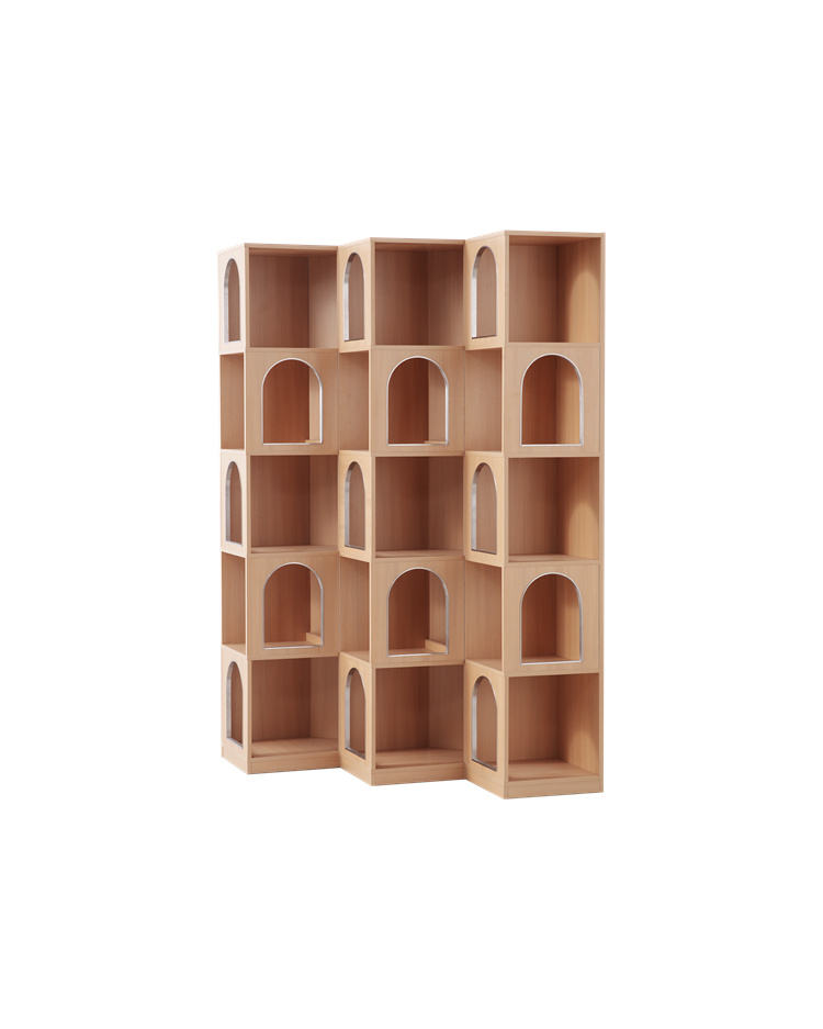 สีไม้สามแถวและห้าชั้น