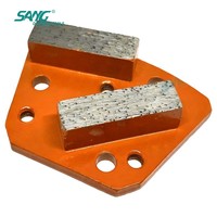 Disque de meulage diamanté à segments trapézoïdaux à double barre, bloc de meulage diamanté magnétique pour meuleuses Blastrac Diamatic ASL CPS
