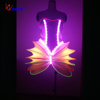 Costume de danse lumineux LED Teletubbies, jupe sexy lumineuse, robe de tutu LED, vêtements de performance, robe de fête lumineuse, vêtements de rave