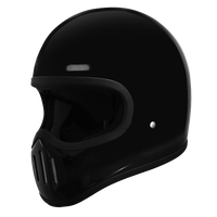 Casque de moto intégral rétro en fibre de verre - Rouge et blanc - Design classique - Compatible - DOT / 3C - Direct usine