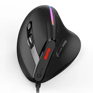 ZELOTES Wired RGB Gaming Mouse Vertical Mouse Private Model Ergonomic Programmable 12800DPI