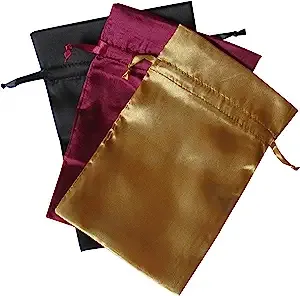 Pochettes en satin de soie doux, sacs d'emballage durables pour perruques, mèches et extensions capillaires pour filles, avec logo sérigraphié, pour le rangement de bonbons - Product Image 3