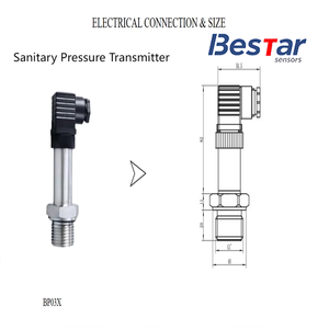 Trasmettitore di Pressione Idraulica 24VDC 250bar, Sensore di Pressione a Diaframma Piatto 4-20mA 0-10V RS485 M20*1.5 per Settore Alimentare - Product Image 6