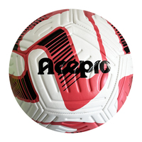 Ballon de football cousu à la machine, taille 5, en PVC durable, pour l'entraînement, les étudiants, promotion, cadeau, vente en gros, logo personnalisé
