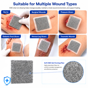 Pansements en gel CMC en argent médical Bluenjoy, soins des plaies, stérilisation, <span class=keywords><strong>pansement</strong></span> <span class=keywords><strong>Aquacel</strong></span> en fibre personnalisé pour plaies avancées - Product Image 6