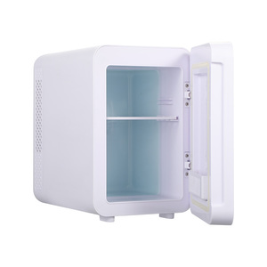 ตู้เย็นขนาดเล็กในรถยนต์ตู้เก็บของขนาดเล็กเครื่องสําอางตู้เย็น 4 ลิตรประตูกระจก 12v 110v Ac Dc - Product Image 1