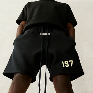 Pantalones Cortos Deportivos Negros Personalizados al por Mayor para Hombre, Pantalones Cortos Deportivos para Gimnasio, Correr, Casuales - Product Image 1