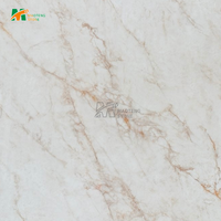 Dalle de pierre frittée MT Stone Cream White avec fines veines orange pour revêtement mural intérieur de villa