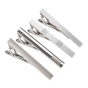 Clips de Corbata Personalizados en Oro, Plata y Níquel Negro con Logotipo Láser 2D, Elegantes Barras de Corbata Metálicas para Hombre - Product Image 1