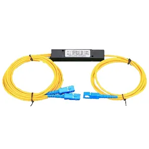 1*2 FBT Splitter Ratio 50:50 1310/1550nm Dual Window Abs Box Type SC FC LC UPC APC SM 1*2 Fused Fiber Coupler