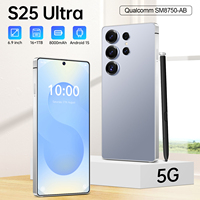 Teléfono Inteligente S25Ultra Desbloqueado de Alto Rendimiento con Procesador Deca Core, Android 15, 16G+1TB, S-Pen, Pantalla HD, 4G