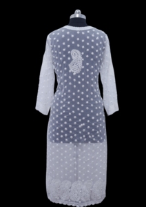 ชุดคุर्ติผ้าฝ้ายลายชิกันแบบลักนูวีสุดหรู งานปักพิเศษสำหรับสุภาพสตรี ชุดส่าหรีแบบอินเดียสำหรับงานปาร์ตี้ ขายส่งราคาพิเศษ - Product Image 2