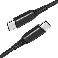 Kabel Pengisi Daya Cepat 60W 3A untuk Ponsel, Grosir Pabrik, Kabel Data USB ke Tipe C ke Tipe C, Kabel Pengisi Daya PD