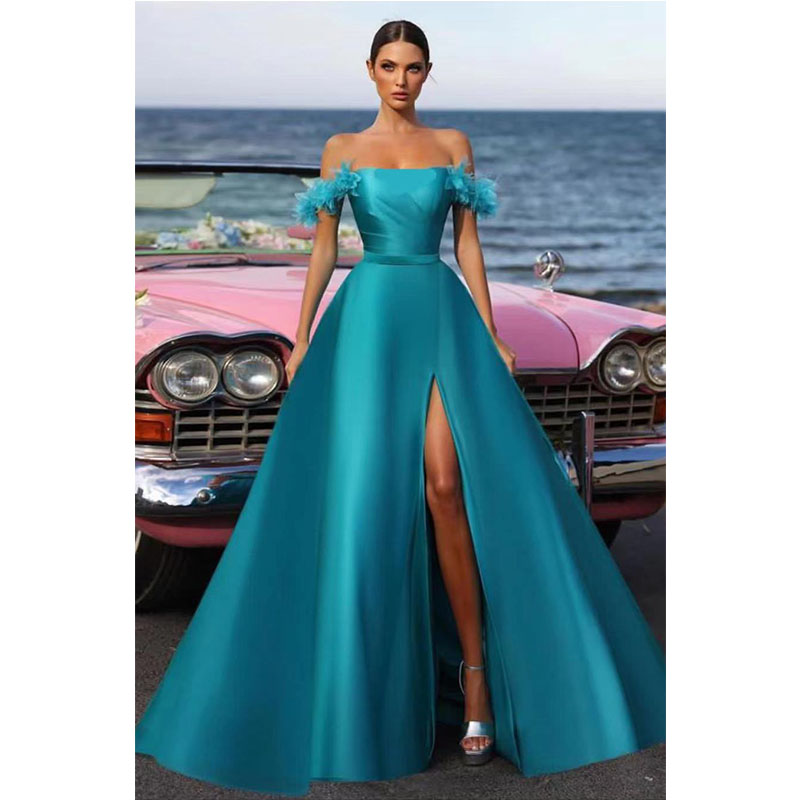 sachin and babi light blue dress Lola High Slit Midi Dress - Blue main image 0