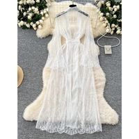Robe de chambre d'été luxueuse et sensuelle, lingerie sexy romantique pour femme, peignoir matinal en dentelle ajourée, robe de tentation