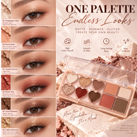Palette de fards à paupières 10 couleurs haute pigmentation, scintillante, multi-finitions, légère, maquillage cosmétique en marque blanche OEM/ODM