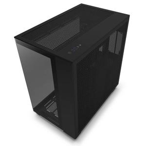 H9 Flow Black RGB Mid Tower High Airflow Gaming <span class=keywords><strong>PC</strong></span> Case con vidrio templado ATX/MATX Support - Product Image 5