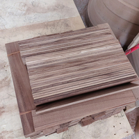 Pièces en bois de noyer noir usinées CNC de haute qualité pour équipements industriels. Services OEM personnalisés avec logos laser perforés