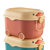 Bacs de rangement empilables modernes pour enfants en plastique moulé par injection, motif canard mignon, grande capacité, organisateurs de jouets domestiques