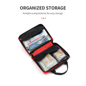 निविड़ अंधकार व्यक्तिगत प्राथमिक चिकित्सा के लिए चिकित्सा की आपूर्ति के साथ अस्तित्व आपातकालीन किट खाली बैग डेरा डाले हुए कार यात्रा लोगो - Product Image 4