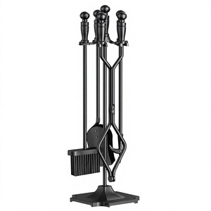 wholesale fireplace <b>tool</b> sets best fireplace accessories for wood burning fireplaces 5 piece fireplace <b>tool</b> set with stand - Product Image 5