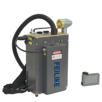 Machine de nettoyage au laser à dos de 300 W, refroidie par air, mobile, pour le nettoyage sur site de la rouille et de la peinture