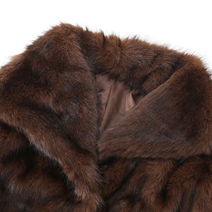 Manteau en <span class=keywords><strong>fourrure</strong></span> vegan élégant marron pour homme Veste courte Veste en fausse <span class=keywords><strong>fourrure</strong></span> Fabricant - Product Image 3