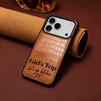 Étui de téléphone en similicuir gravable au laser, étuis de téléphone vierges en similicuir pour gravure au laser, logo personnalisé, cadeau promotionnel