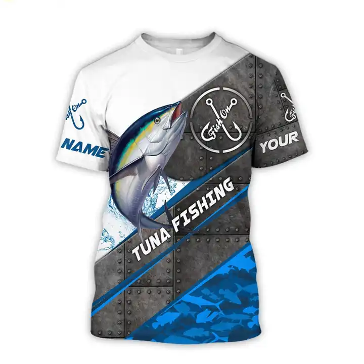 Fishing T Shirt with 3D Fish Print: Casual Summer Wear for Men and