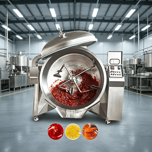 Mezclador Industrial de Gas para Cocinar, Olla con Tapa Abatible Automática, <span class=keywords><strong>Agitador</strong></span> Planetario para Todo Tipo de Condimentos y Cocciones - Product Image 1