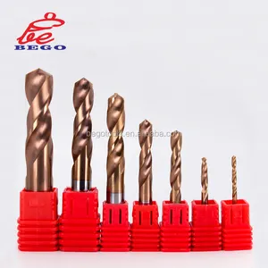 Mũi Khoan Xoắn Cacbua TiAlN Coated Uncoated Metal Drill Bit 3xD 5xD Để Cắt Nhôm Thép Không Gỉ