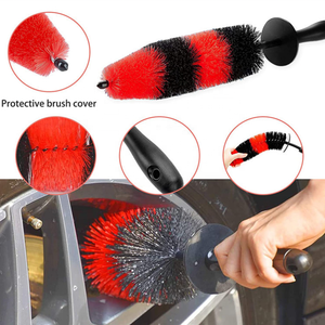 Kit de brosses de nettoyage pour jantes de voiture, produits de lavage de pneus, brosses pour roues, outils de nettoyage automobile - Product Image 5