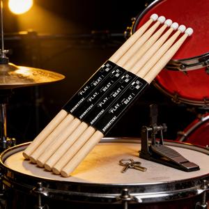 <span class=keywords><strong>Baquetas</strong></span> de Arce PlayBeat al por Mayor, <span class=keywords><strong>Baquetas</strong></span> de Práctica con Punta de Nailon 5A 7A para Principiantes, Venta al por Mayor para Escuelas - Product Image 4