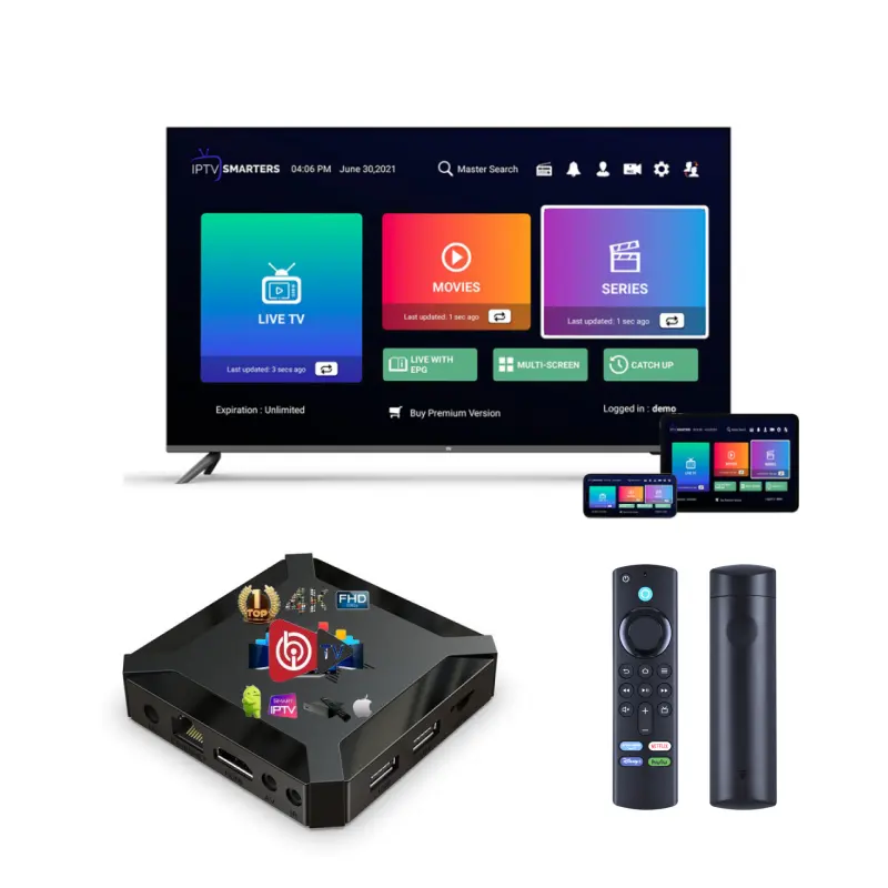 Full HD IP-TV Set-top Box Free Test For Canada USA UK Netherlands German M3U Smart Box Latino Spain Dutch IP-TV Subscription