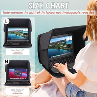 Étui pour ordinateur portable pare-soleil, écran de confidentialité portable pour le travail en extérieur, la plage et la protection en voyage