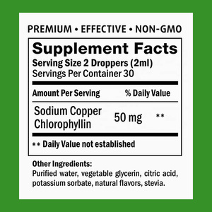Gouttes liquides de chlorophylle végétaliennes bio 5000mg en vrac pour le soin corporel, détoxifiantes, antioxydantes, avec extrait d'<span class=keywords><strong>aloe</strong></span> <span class=keywords><strong>vera</strong></span> et d'extraits de plantes sauvages en flacon - Product Image 3