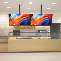 Pantalla Digital para Menú de Restaurante de 43 Pulgadas, Señalización Digital de Pared de Alto Brillo (300 cd/m²) para Sala de Reuniones