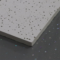 Tuile de plafond en laine de verre de conception moderne 60x60, blanche, 600/600 mm, isolation en laine minérale, panneau de plafond en fibre minérale pour hôtels